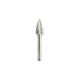 Amana Tool BURS-198 Pointed Tree Shape SC Head 1/2 D x 1 CH x 1/4 SHK x 2-3/4 Inch Long Double Cut SG Burr Bit