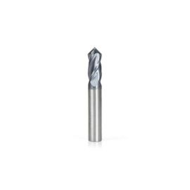 Amana Tool 51694 CNC Solid Carbide 90 Deg V Spiral with AlTiN Coating for Steel & Stainless Steel 3/8 D x 7/8 CH x 3/8 SHK x 2-1/2 Inch Long 4 Flute Up-Cut Drill/Router Bit/End Mill