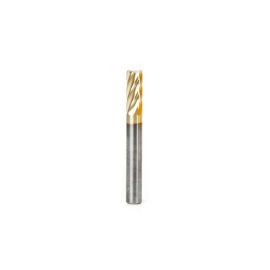 Amana Tool BURS-082NF Cylindrical Shape SC 1/4 D x 5/8 CH x 1/4 SHK x 2 Inch Long ZrN Coated Double Cut SB Burr Bit