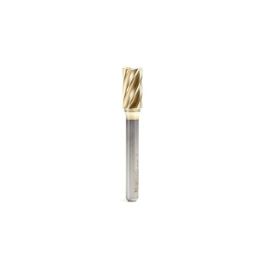 Amana Tool BURS-084NF Cylindrical Shape SC Head 3/8 D x 3/4 CH x 1/4 SHK x 2-1/2 Inch Long ZrN Coated Double Cut SB Burr Bit