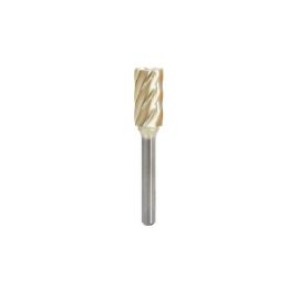 Amana Tool BURS-088NF Cylindrical Shape SC Head 1/2 D x 1 CH x 1/4 SHK x 2-3/4 Inch Long ZrN Coated Double Cut SB Burr Bit