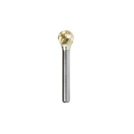 Amana Tool BURS-158NF Ball Shape SC Head 1/2 D x 7/16 CH x 1/4 SHK x 2-1/4 Inch Long ZrN Coated Double Cut SD Burr Bit