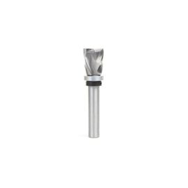 Amana Tool 57176 Solid Carbide (Brazed to Steel Shank) Spiral Pattern/Plunge Compression 7/8 D x 1-9/64 CH x 1/2 Inch SHK w/ Upper Ball Bearing Router Bit