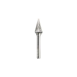 Amana Tool BURS-226 Pointed Cone Shape 14 Deg SC Head 1/2 D x 7/8 CH x 1/4 SHK x 2-5/8 Inch Long Double Cut SM Burr Bit