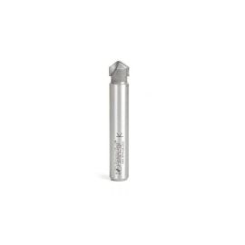 Amana Tool 45736 V-Groove 108 Deg. Folding for Aluminum Composite Material (ACM) Panels Like Alucobond, Dibond, 0.090 Tip Cut Width x 3/8 CH x 1/2 D x 1/2 Inch SHK Carbide Brazed to Steel Shank Router Bit