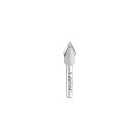 Amana Tool 45707 Carbide Tipped Zero Point V Groove 60 Deg x 1/2 D x 9/16 CH x 1/4 Inch SHK Router Bit