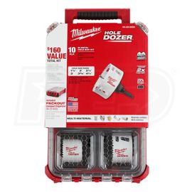 Milwaukee 49-22-5606 Hole Saws, 10-Piece HOLE DOZER with PACKOUT Organizer 