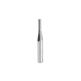 Amana Tool 43600 Solid Carbide Double Straight V Flute, Plastic Cutting 1/8 D x 1/2 CH x 1/4 SHK x 2 Inch Long Router Bit