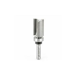 Amana Tool 45462 Carbide Tipped Flush Trim Plunge Template 5/8 D x 1 Inch CH x 1/4 SHK w/ Upper Ball Bearing Router Bit