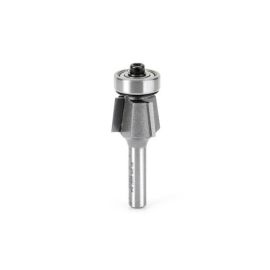 Amana Tool 47302 Carbide Tipped Bevel Laminate Trim 7 Deg Angle x 3/4 D x 7/16 CH x 1/4 Inch SHK w/ Ball Bearing 3-Flute Router Bit