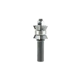 Amana Tool 47416 Carbide Tipped Double Beve Trim Cutter Assembly 25 Deg x 1-1/16 D x 1/4 CH x 1/2 Inch SHK w/ Center BB Router Bit