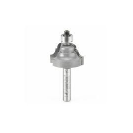 Amana Tool 49208 Carbide Tipped Double Roman Ogee 5/32 R x 1 Inch D x 5/8 CH x 1/4 SHK w/ Lower Ball Bearing Router Bit