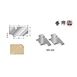 Amana Tool NRC-A03 Pair of Solid Carbide Nova Corner Round 1/8 R x 1-3/8 D x 11/16 CH Knives