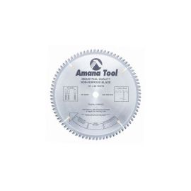 Amana Tool 510801 Carbide Tipped Aluminum and Non-Ferrous Metals 10 Inch D x 80T TCG, -6 Deg, 5/8 Bore, Circular Saw Blade