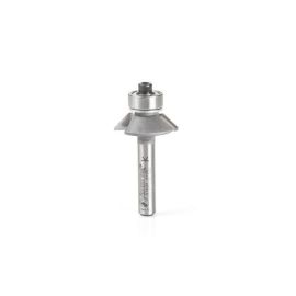 Amana Tool 51434 Aluminum & Plastic Bevel Trim 45 Deg x 31/32 Dia x 1/4 Cut Length x 1/4 Inch Shank Carbide Tipped Router Bit