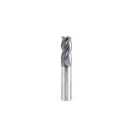 Amana Tool 51597 Solid Carbide Spiral CNC Variable Helix for Stainless Steel, Steel, Titanium, Cast Iron and Cermet with AlTiN Coating 4-Flute x 1/2 Dia x 1 Cut Height x 1/2 Shank x 3 Inches Long Up-Cut CNC Square Bottom End Mill