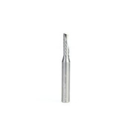 Amana Tool 51838 CNC SC Spiral O Single Flute, Aluminum Cutting 3/16 D x 5/8 CH x 1/4 SHK x 2 Inch Long Down-Cut Router Bit with Mirror Finish