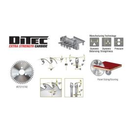 Amana Tool DT180T30-55 Carbide Tipped Ditec 2000 Adjustable Type Scoring 180mm D x 30T ATB, 8 Deg, 55mm Bore, Scoring Set