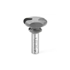 Amana Tool 53808 Carbide Tipped Finger Grip 5/64 R x 1-31/64 D x 53/64 CH x 1/2 Inch SHK Router Bit