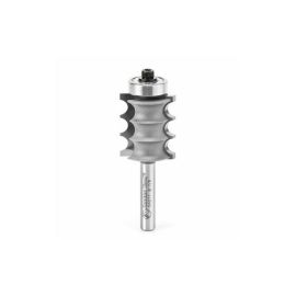 Amana Tool 54211 Carbide Tipped Triple Bead 1/8 R x 7/8 D x 1 Inch CH x 1/4 SHK w/ Lower Ball Bearing Router Bit