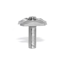 Amana Tool 54299 Carbide Tipped Base Molding Ogee Edge Detail w/ BB 19/64 x 1/8 R x 1-53/64 D x 3/8 CH x 1/2 Inch SHK Router Bit