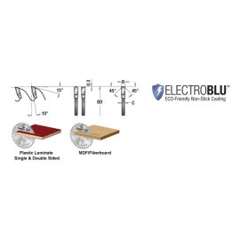 Amana 610801C Electro-Blu™ Carbide Tipped Prestige™ Fine Cut-Off and Crosscut 10 Inch Dia