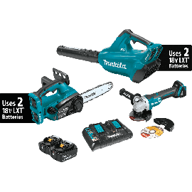 Makita XT274PTX 18V X2 (36V) LXT Li-Ion 2 PC. Cordless Combo Kit (5.0Ah) & Brushless Angle Grinder