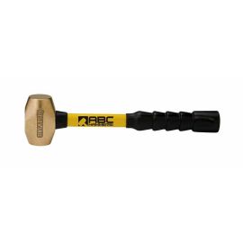 ABC Hammers ABC3BFB 3 LB. BRASS HAMMER WITH 12" FIBERGLASS HANDLE