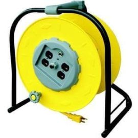 Alert 9100HT Industrial Multi-Outlet Manual Wind-Up Reel w/ Circuit Breaker