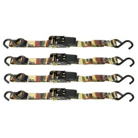 CargoLoc 42467 Premium Ratchet Tie Downs - 4 Pk - 12 Ft - 500 Lbs Load Cap 