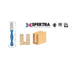 Amana 46376-K Solid Carbide Spektra™ Extreme Tool Life Coated Up-Cut Ball Nose Spiral 1/4 Dia x 1 Inch x 1/4 Shank Router Bit