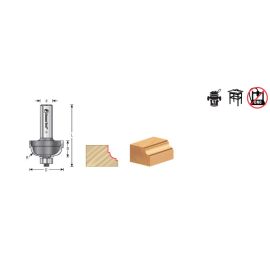 Amana Tool 54150 Carbide Tipped Classical Cove 5/16 R x 1-3/8 D x 5/8 CH x 1/2 Inch SHK w/ Lower Ball Bearing Router Bit