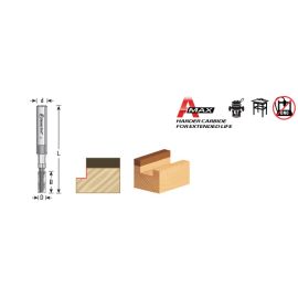 Amana Tool 47226 Carbide Tipped Flush Trim Plunge Template 3/8 D x 1 CH x 1/2 Inch SHK w/ Upper Ball Bearing Router Bit