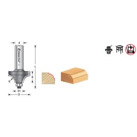 Amana Tool 49592 Carbide Tipped Beading 1/16 R x 5/8 D x 5/16 CH x 1/4 Inch SHK Router Bit