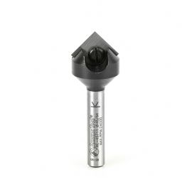 Amana Tool RC-45711 In-Tech Insert Carbide V Groove 90 Deg x 11/16 D x 21/64 CH x 1/4 Inch SHK Single Flute Router Bit