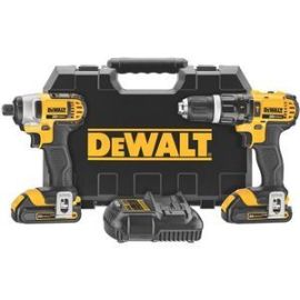 DeWalt DCK285C2 20V MAX Li-Ion Compact Hammerdrill & Impact Combo Kit (1.5 Ah)