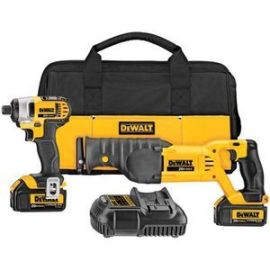 DeWalt DCK298L2 20-Volt 3.0 Ah MAX Li-Ion Impact/Recip Saw Combo Kit