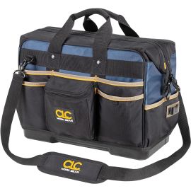 Custom LeatherCraft PB1553 19″ MOLDED BASE CONTRACTOR’S CLOSED TOP TOOL BAG – 29 POCKET