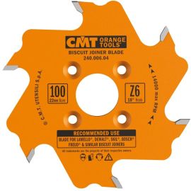 CMT 240.006.04 Biscuit Joiner Blade, 4-Inch Diameter x 6 Teeth, PTFE-Coated