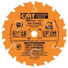 CMT P06018 ITK PLUS Saw Blade for Fast Framing, 6-1/2 X 18 Teeth, 10° ATB + Shear Angle, 5/8-Inch Bore