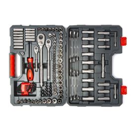 Crescent CTK142C 142 Pc. 1/4", 3/8" & 1/2" Drive 6 & 12 Point Standard & Deep SAE/Metric Mechanics Tool Set