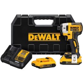 DeWalt DCF887D2 20V MAX* XR® 1/4-in. 3-speed Impact Driver Kit (2.0AH)