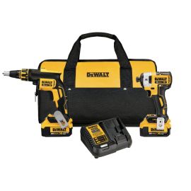 DeWalt DCK267M2 20V MAX* CORDLESS BRUSHLESS XR® DRYWALL SCREWGUN & IMPACT DRIVER KIT (4.0AH)