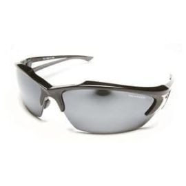 Edge TSDK21-G15-7 Khor Polarized Safety Sunglasses Black Frame with G-15 Silver Mirror Lenses