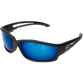 Edge TSKAP218 Black Aqua Precision Blue Mirror Lens Kazbek Polarized Safety Glasses | Dynamite Tool