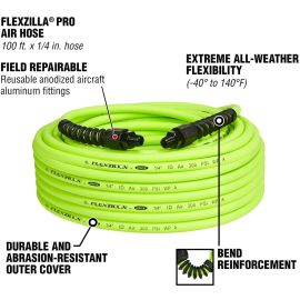 Legacy HFZP14100YW2 Flexzilla® - 1/4" x 100' Pro Polymer Air Hose