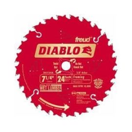 Freud D0724A Diablo 7-1/4" x 24-Tooth Framing Circular Saw Blade (10 Pack)