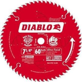 Freud D0760X Diablo Ultra Finish Saw Blade ATB 7-1/4-Inch by 60t 5/8-Inch Arbor