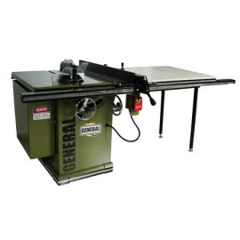 General International 650-3-52 10" Left Tilt Commercial 3HP, 1Phase Table Saw with 52" Rip Capacity