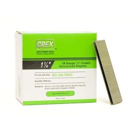 Grex GNS18-32 (L15) 1-1/4 x 1/4-in. Galvanized Crown Staples (5000 qnty)